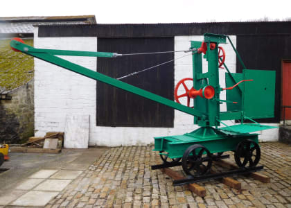 Mobile crane at Wheal Martyn - restoration complete